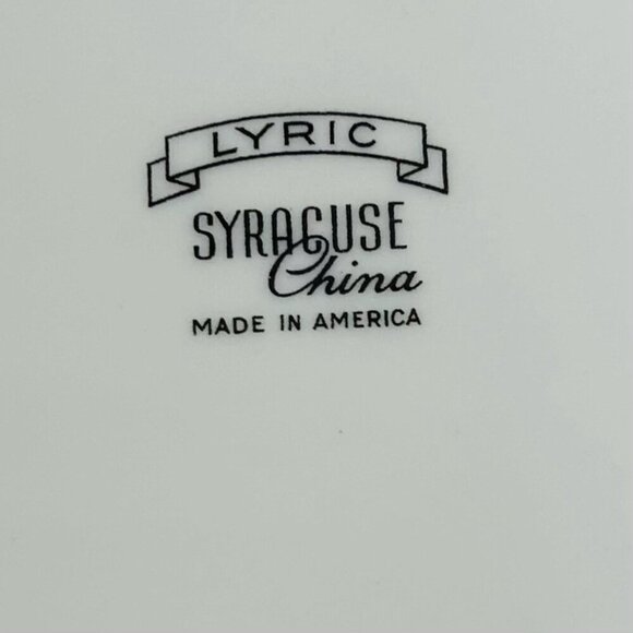 Syracuse China Lyric Pattern 10.25" Dinner Plates Vintage 1950s MCM Set of 2 - Picture 10 of 10